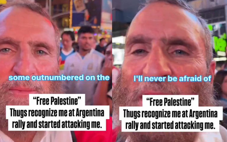 rabino-tenta-se-vitimizar-diante-de-protesto-de-torcedores-argentinos-pro-palestina