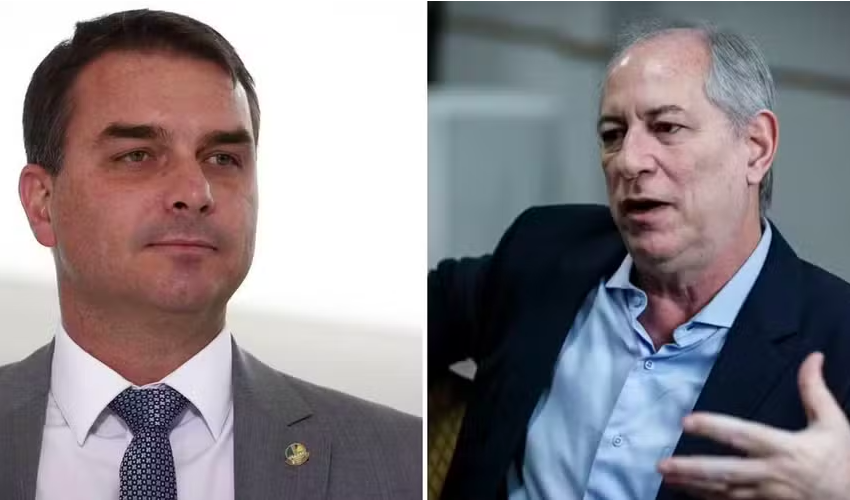 flavio-bolsonaro-quer-abastecer-ciro-gomes-com-material-contra-lula,-diz-coluna