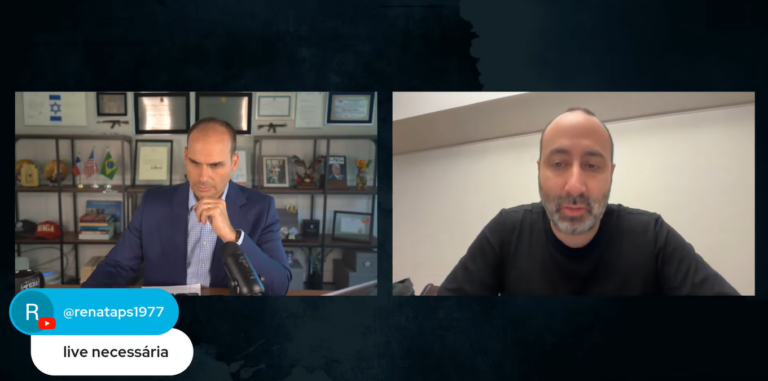 eduardo-bolsonaro-faz-live-com-ex-consultor-de-milei-para-mentir-sobre-eleicoes