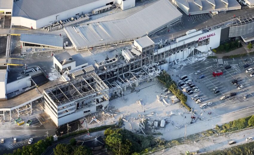 em-shopping-apos-terremoto-no-japao,-video-mostra-a-explosao