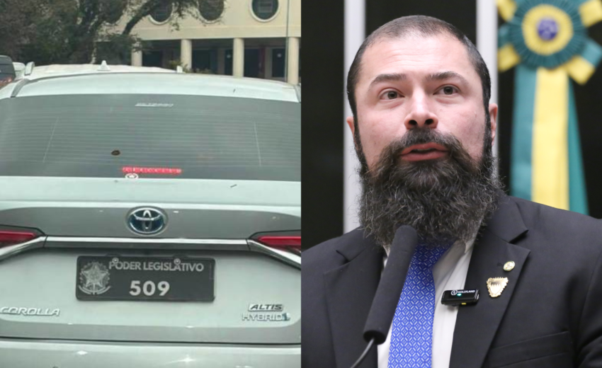 em-convencao-de-flavio,-carro-com-placa-ligada-a-gabinete-de-deputado-do-pl-chama-atencao
