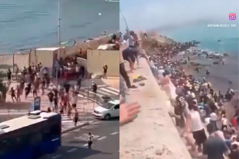 milhares-de-marroquinos-passam-pela-fronteira-com-a-espanha-a-nado