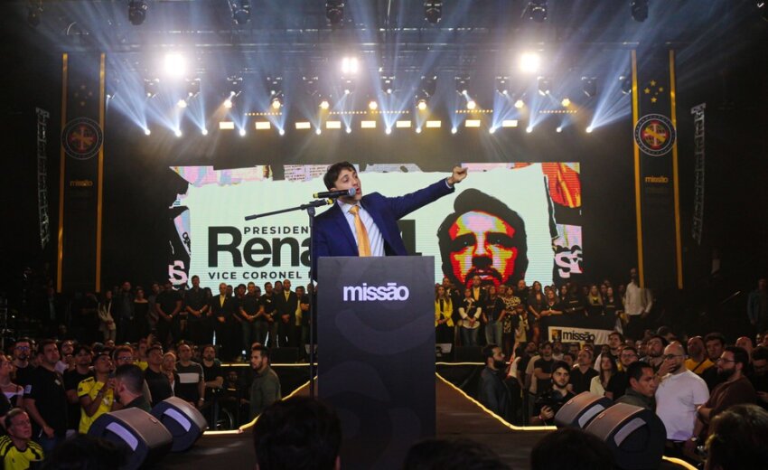 em-ato-de-candidatura,-renan-santos-diz-que-seu-governo-vai-“matar-quem-roubar”