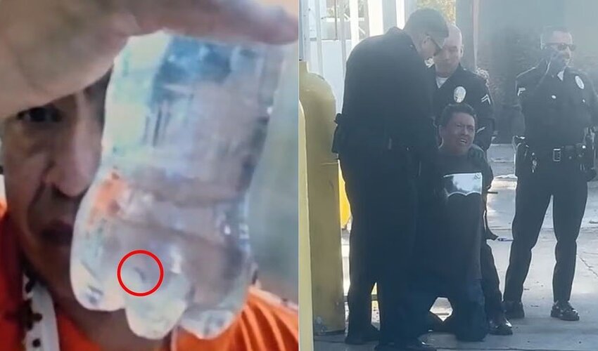 preso-pelo-ice-mostra-agua-com-vermes-em-prisao-dos-eua