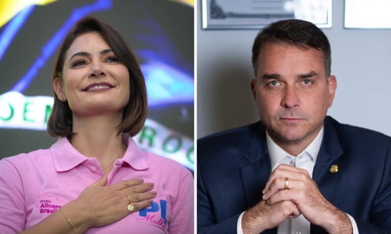 michelle-e-flavio-se-reencontram-apos-briga-para-primeira-gravacao-eleitoral-juntos