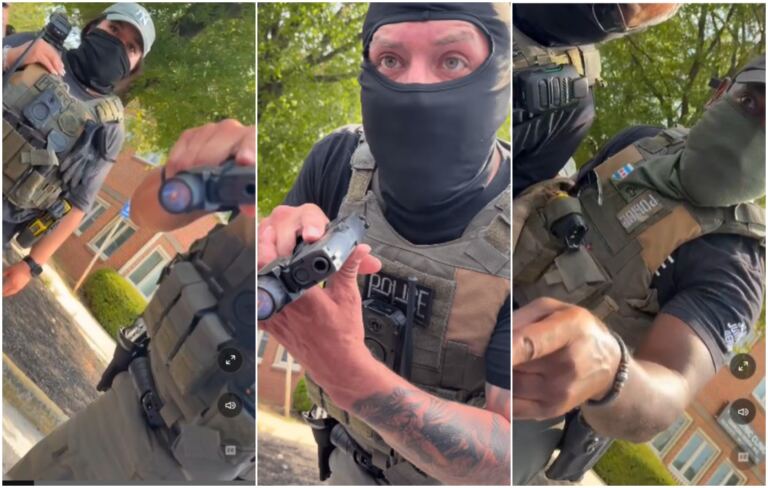 agente-mascarado-do-ice-aponta-arma-para-motorista-nos-eua